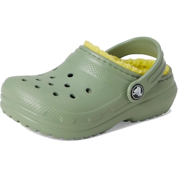 NEW CROCS Toddler Sizes C7-C10 Classic Lined Clogs - Moss - Picture 1 of 6
